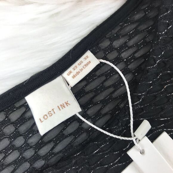 NWT‎ lost ink plus size top with metallic overlay - Picture 5 of 8